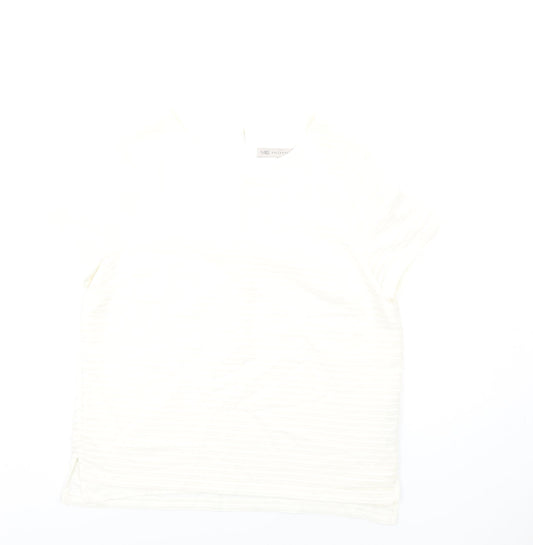 Womens UK Size 12 Marks and Spencer Ivory Basic T-Shirt
