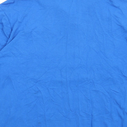 Womens UK Size 18 Roman Blue Basic T-Shirt