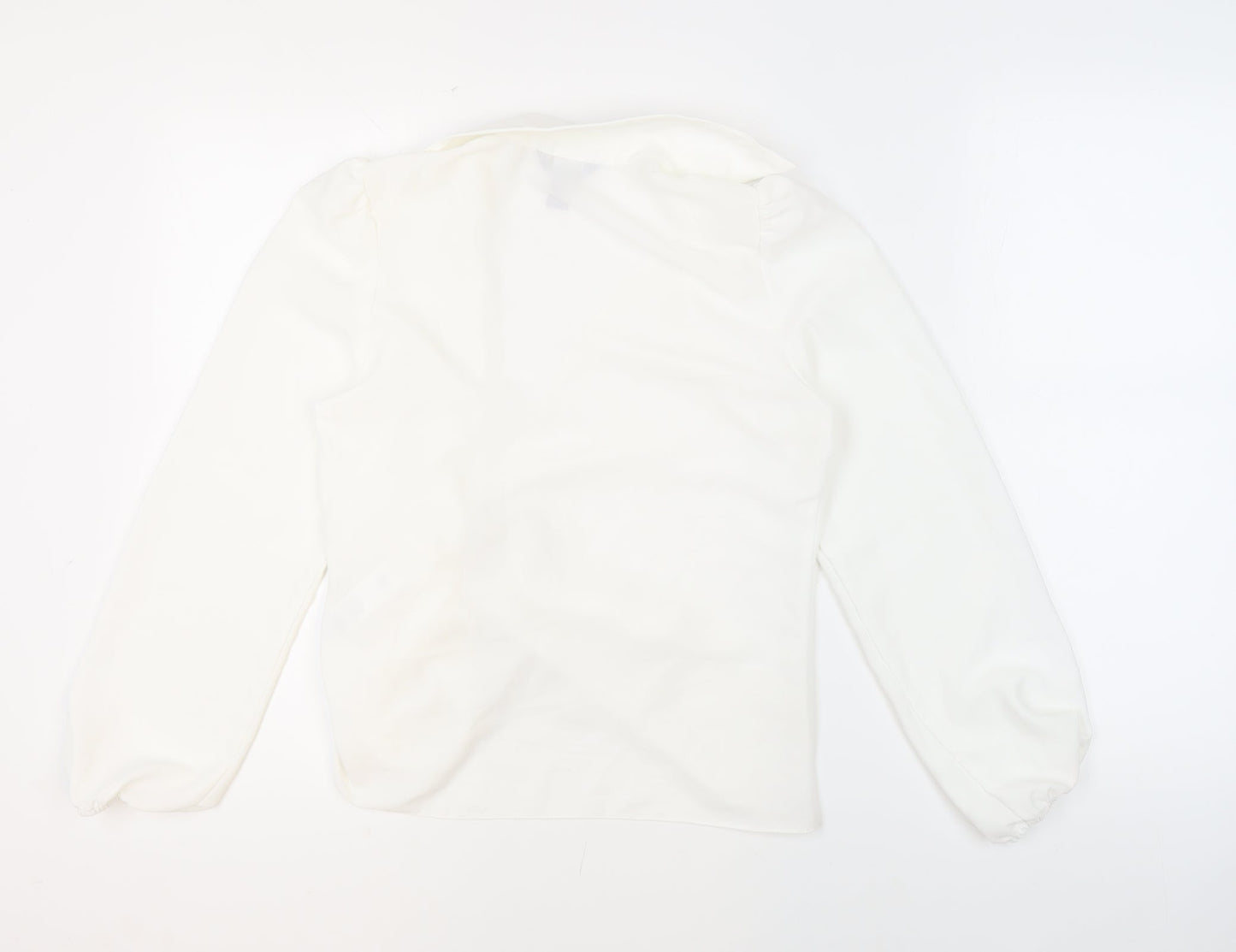Womens UK Size 10 New Look Ivory Basic Blouse