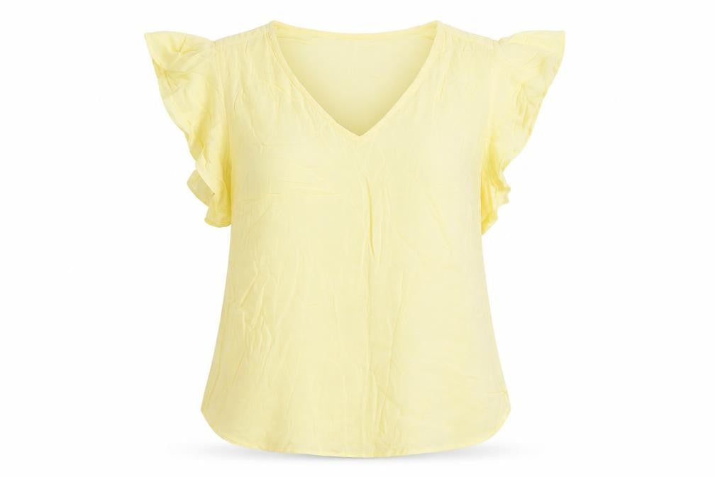 Womens UK Size 10 Monsoon Yellow Basic Blouse