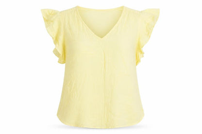 Womens UK Size 10 Monsoon Yellow Basic Blouse