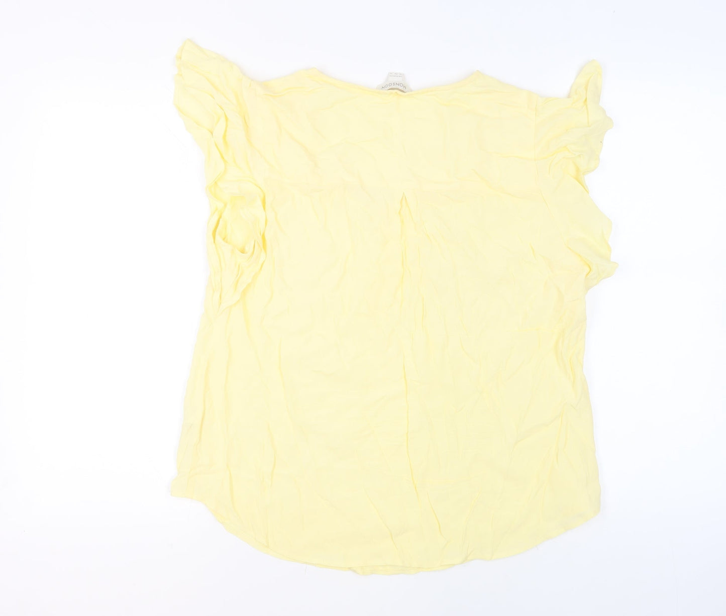 Womens UK Size 10 Monsoon Yellow Basic Blouse