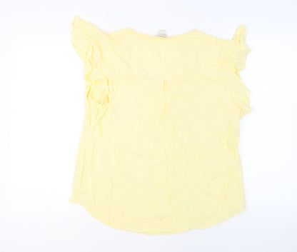 Womens UK Size 10 Monsoon Yellow Basic Blouse