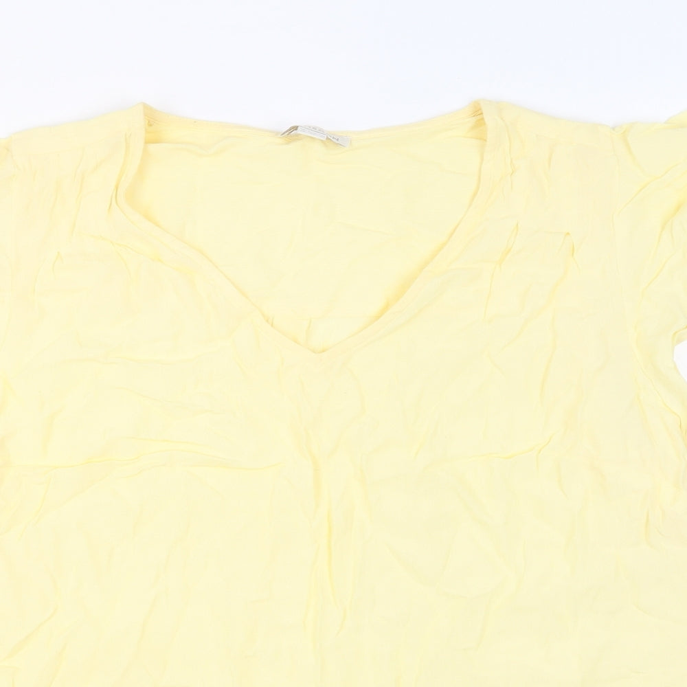 Womens UK Size 10 Monsoon Yellow Basic Blouse