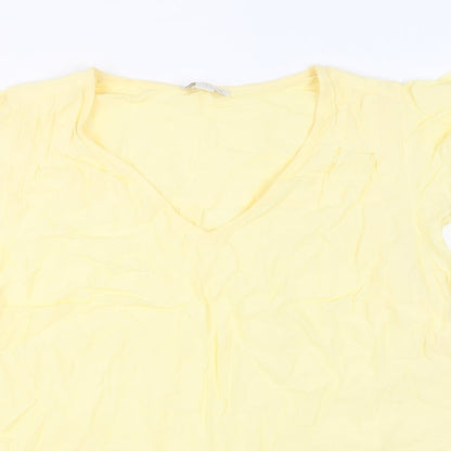 Womens UK Size 10 Monsoon Yellow Basic Blouse