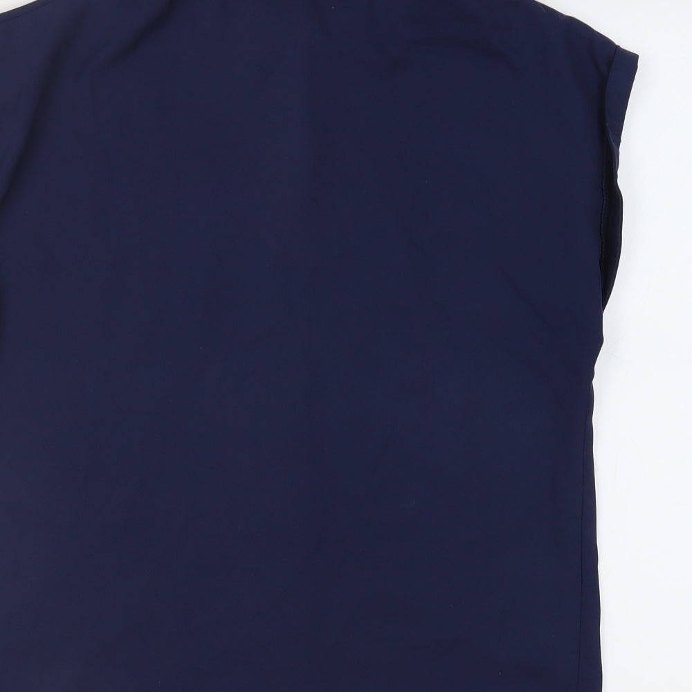 Womens UK Size 8 Missguided Blue Basic Blouse