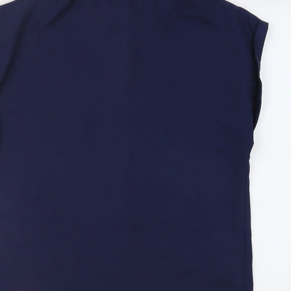 Womens UK Size 8 Missguided Blue Basic Blouse