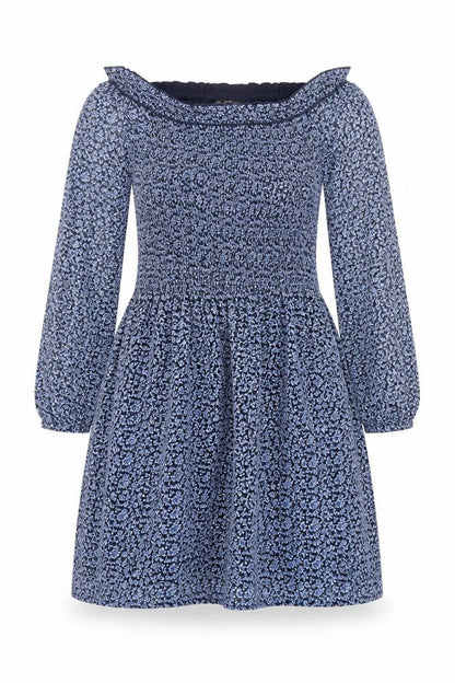 Miss Selfridge Womens Black Floral Polyester Mini Size 12 Boat Neck Pullover - Shired