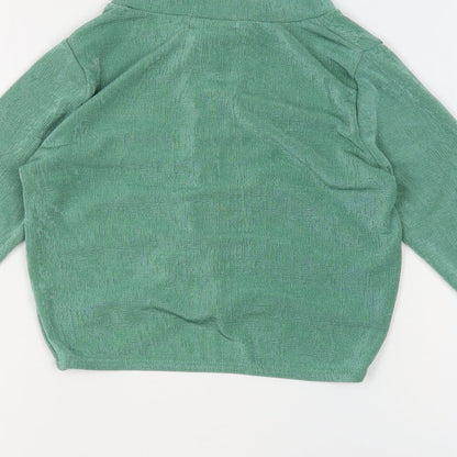 Womens UK Size 6 PRETTYLITTLETHING Green Basic Button-Up