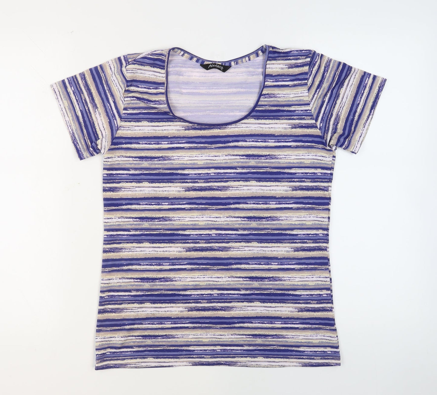 Womens UK Size 12 Alexara Multicoloured Basic T-Shirt