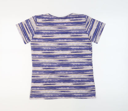 Womens UK Size 12 Alexara Multicoloured Basic T-Shirt