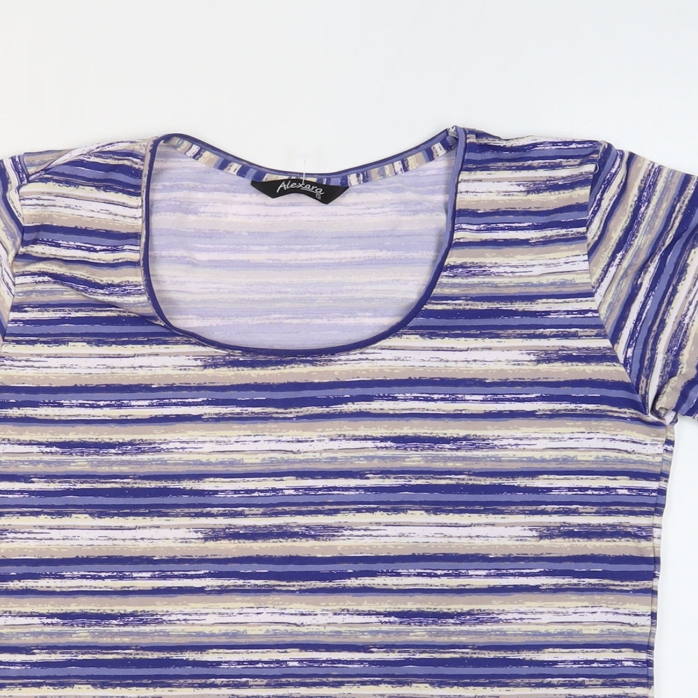 Womens UK Size 12 Alexara Multicoloured Basic T-Shirt