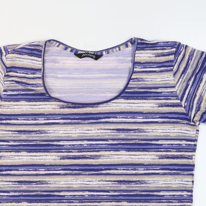 Womens UK Size 12 Alexara Multicoloured Basic T-Shirt