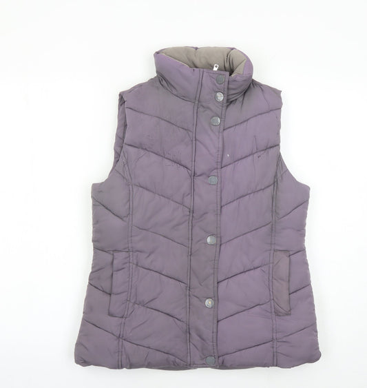 Gap Womens Purple Gilet Waistcoat Size S Zip - Pockets