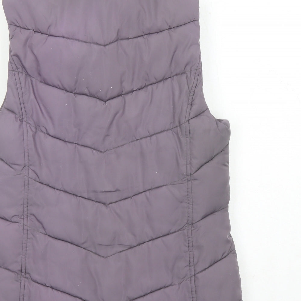 Gap Womens Purple Gilet Waistcoat Size S Zip - Pockets