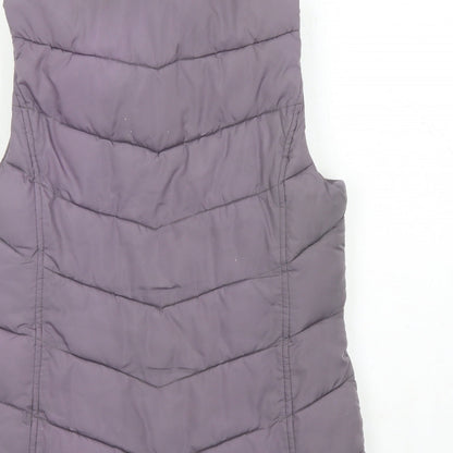 Gap Womens Purple Gilet Waistcoat Size S Zip - Pockets