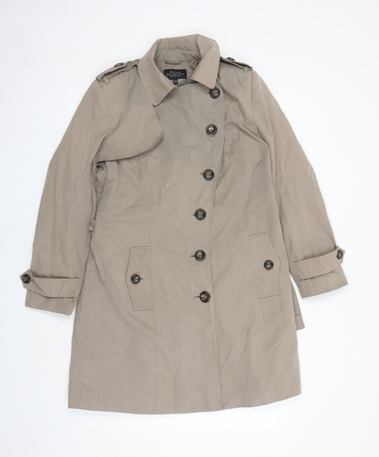 Womens UK Size 14 Debenhams Brown Overcoat