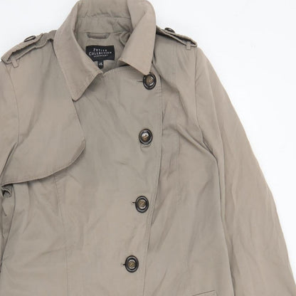 Womens UK Size 14 Debenhams Brown Overcoat