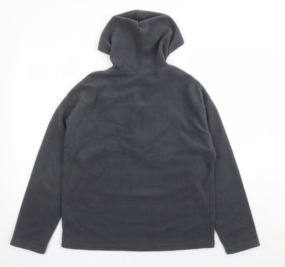 PRETTYLITTLETHING Womens Grey Polyester Pullover Hoodie Size 4 Zip