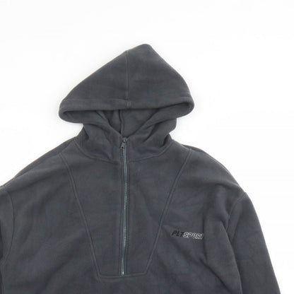 PRETTYLITTLETHING Womens Grey Polyester Pullover Hoodie Size 4 Zip
