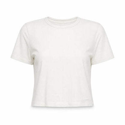 Womens UK Size L Urban Outfitters White Cropped T-Shirt