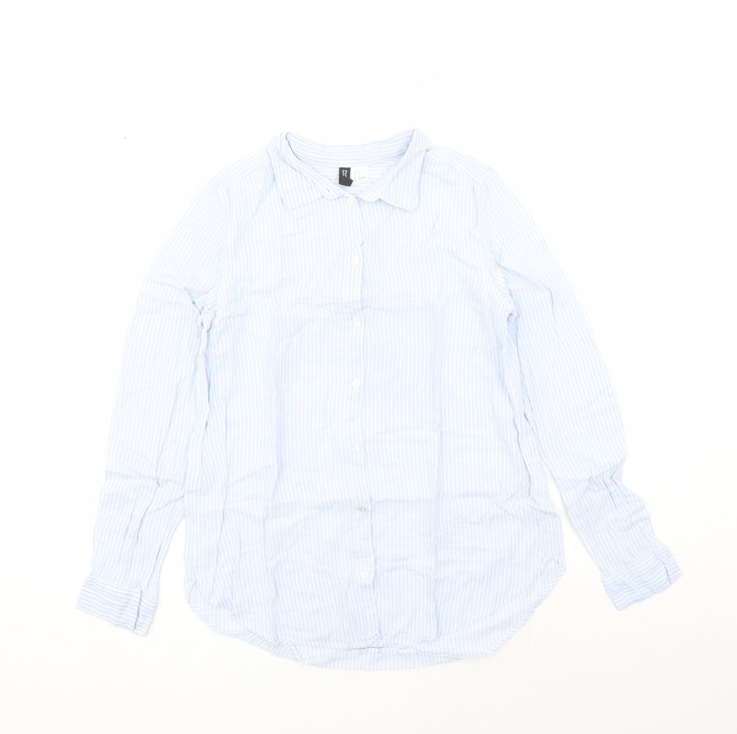 Womens UK Size 6 Divided by H&M Blue Basic Button-Up