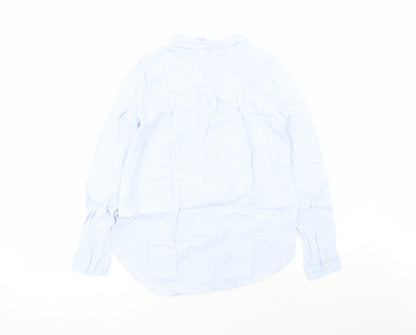 Womens UK Size 6 Divided by H&M Blue Basic Button-Up
