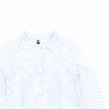 Womens UK Size 6 Divided by H&M Blue Basic Button-Up