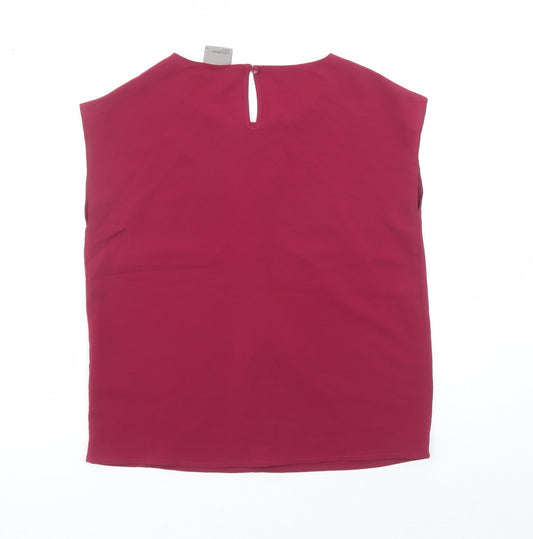 Womens UK Size XS VERO MODA Red Basic Blouse