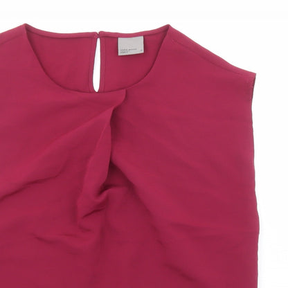 Womens UK Size XS VERO MODA Red Basic Blouse
