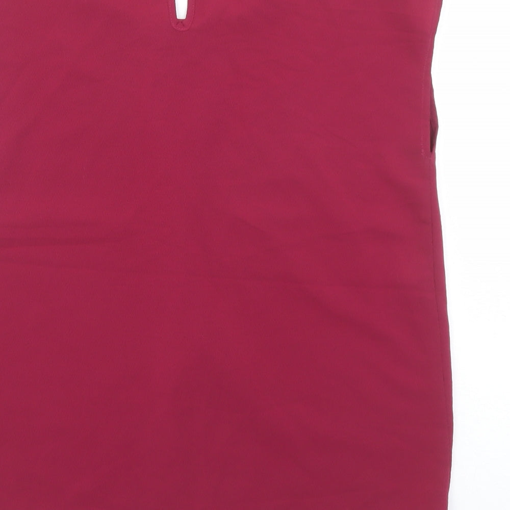 Womens UK Size XS VERO MODA Red Basic Blouse