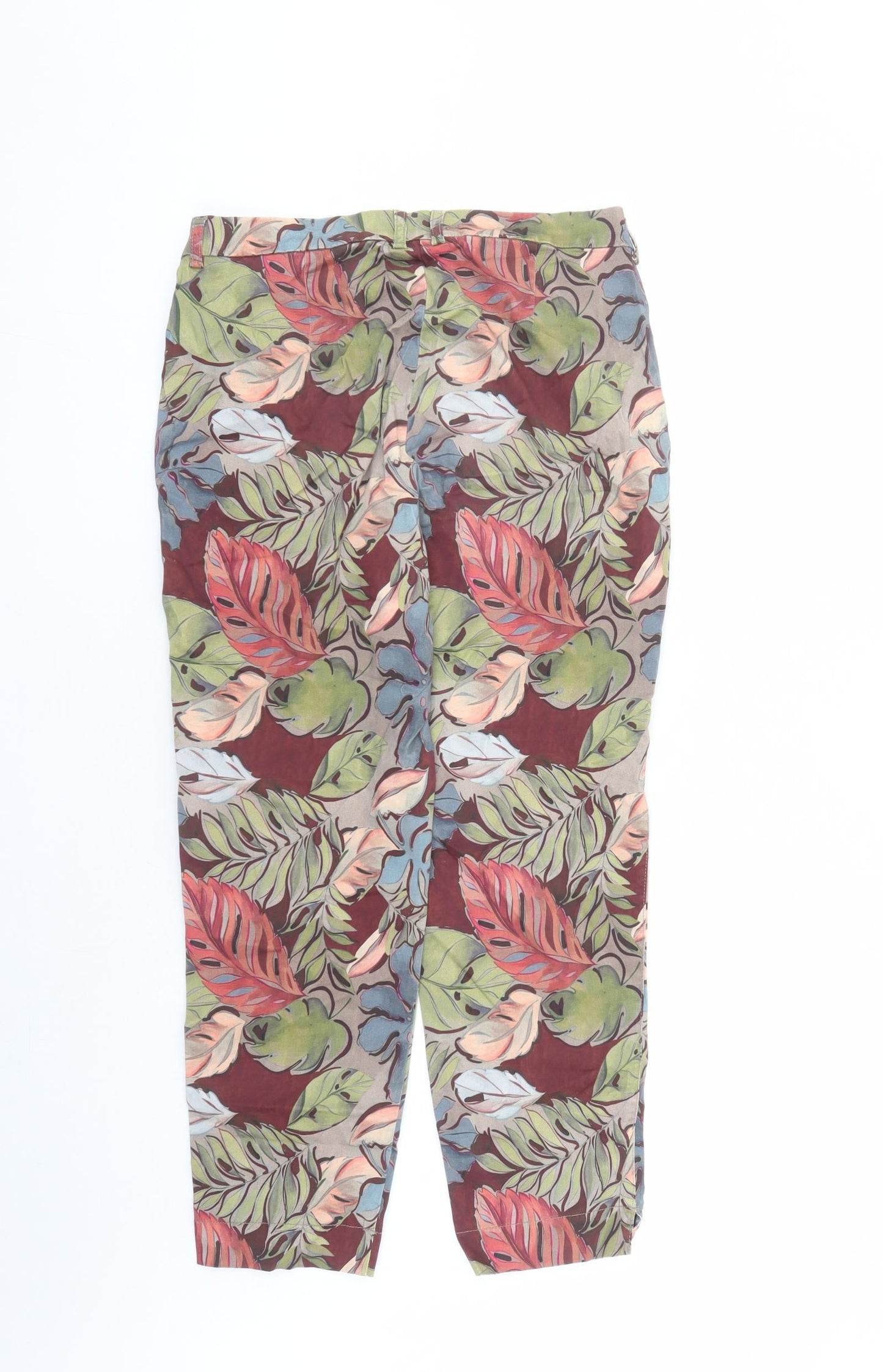 Womens UK Size 14 Toni Slim Fit Carrot Brown Trousers
