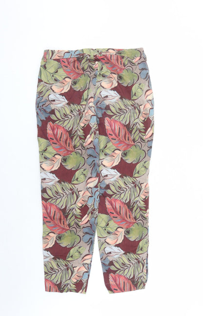 Womens UK Size 14 Toni Slim Fit Carrot Brown Trousers