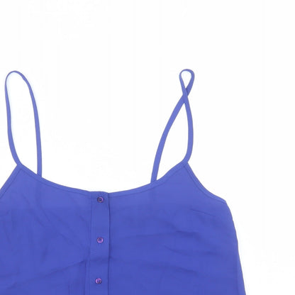 Womens UK Size 8 Topshop Blue Camisole Tank