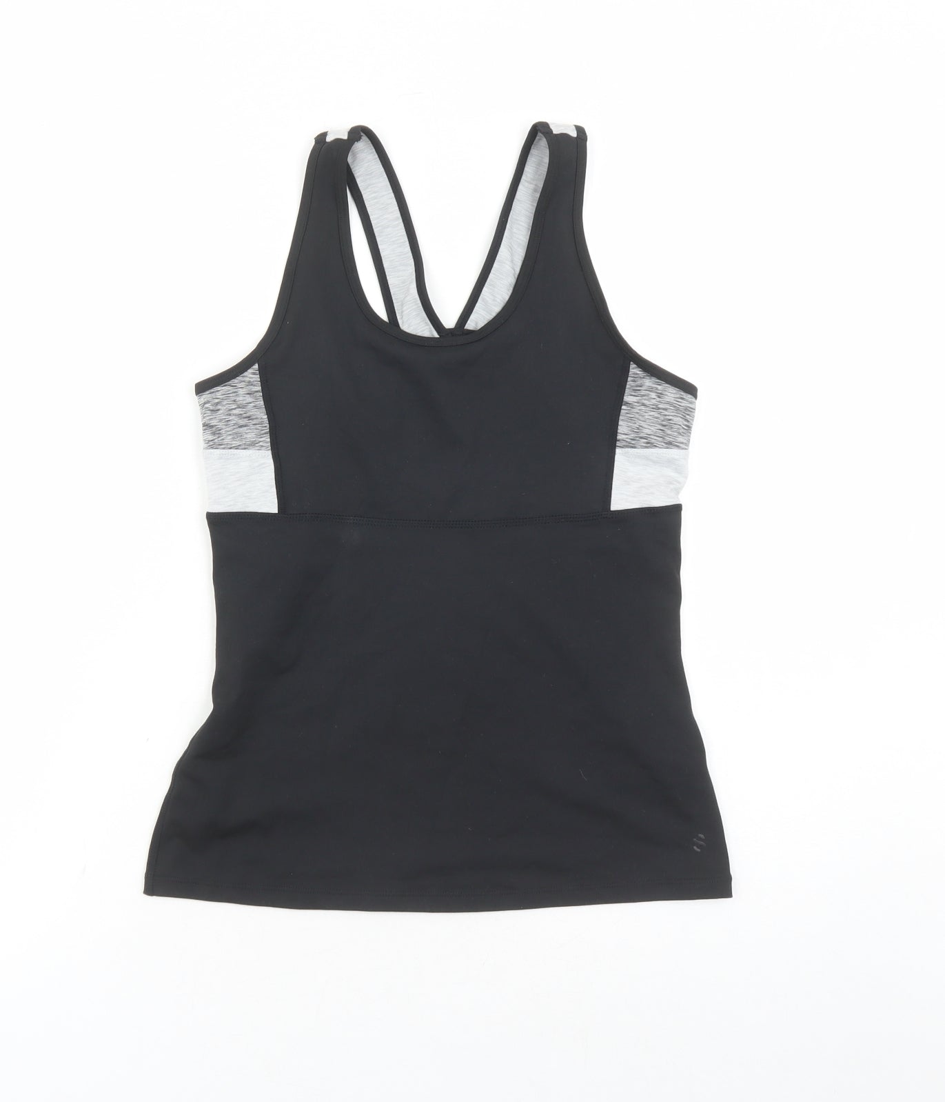 H&M Womens Black Polyester Basic Tank Size S Round Neck Pullover