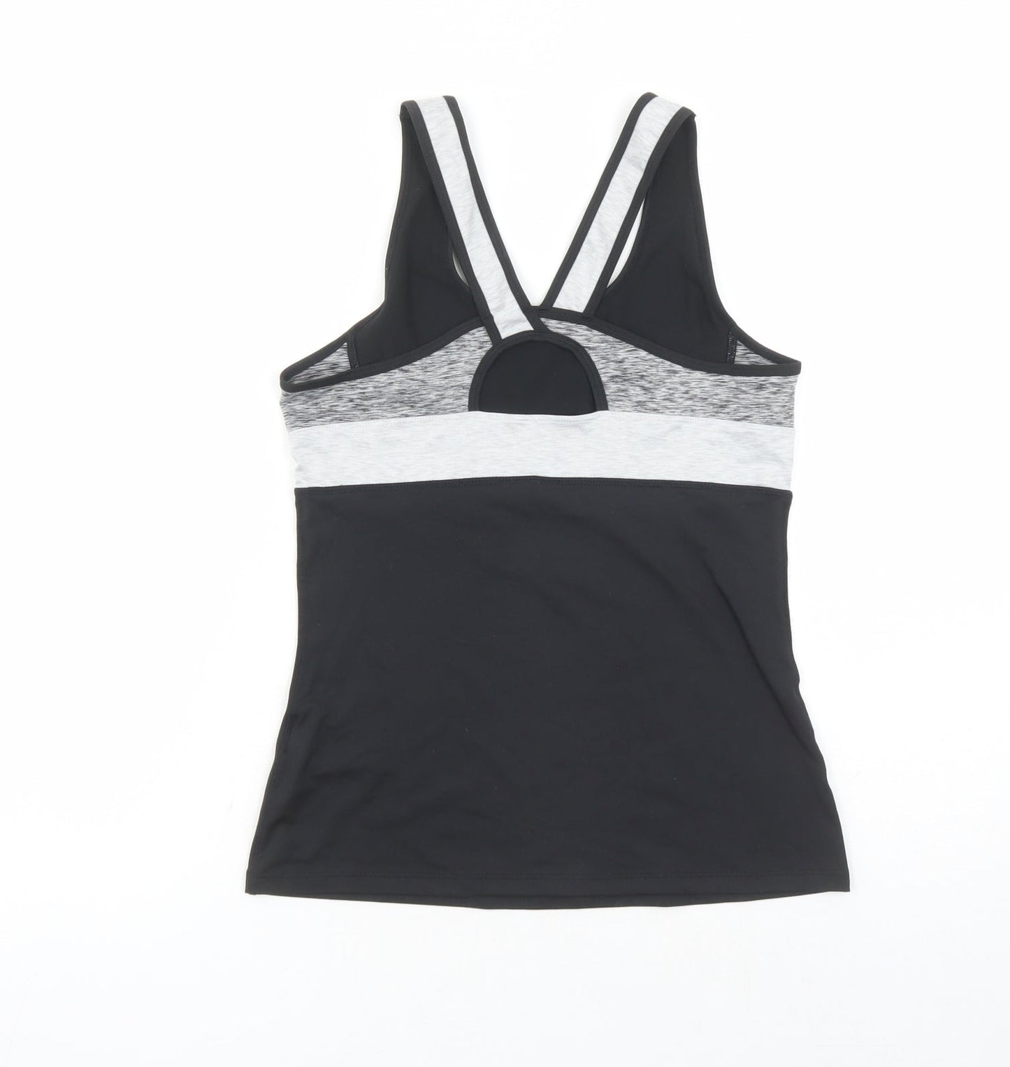 H&M Womens Black Polyester Basic Tank Size S Round Neck Pullover