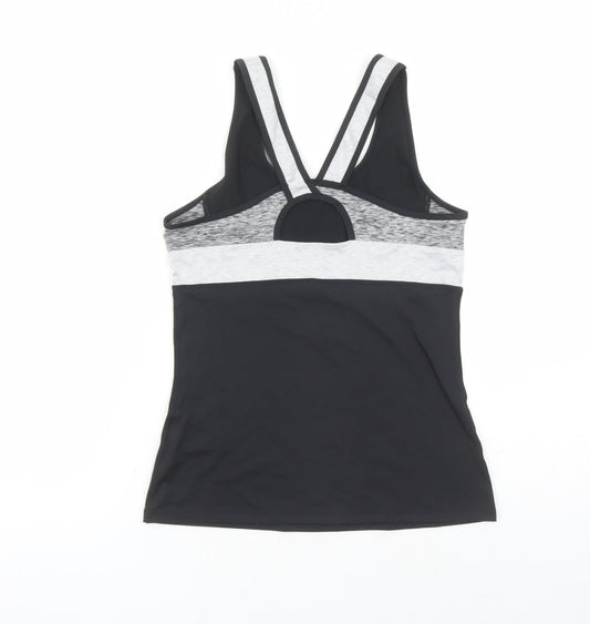 H&M Womens Black Polyester Basic Tank Size S Round Neck Pullover