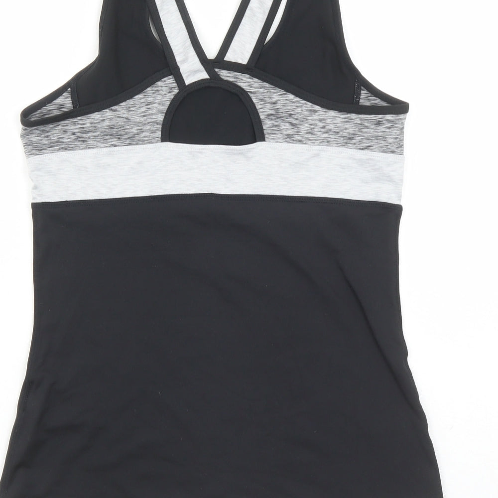 H&M Womens Black Polyester Basic Tank Size S Round Neck Pullover