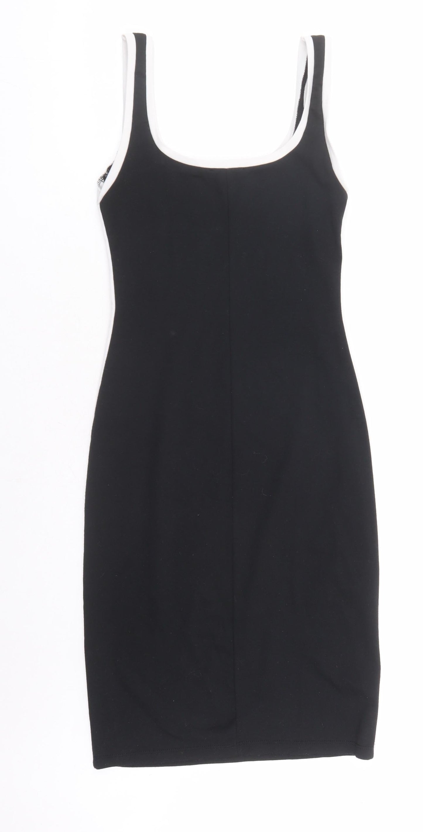 Zara Womens Black Polyester Tank Dress Size S Round Neck Pullover