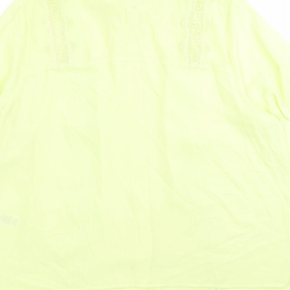Womens UK Size 18 Marks and Spencer Yellow Basic Button-Up