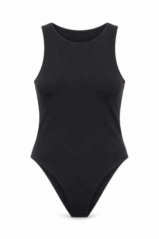 Womens UK Size 10 Quiz One-Piece Black Bodysuit