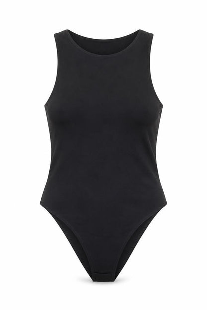 Womens UK Size 10 Quiz One-Piece Black Bodysuit