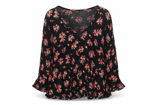 Womens UK Size 10 Divided by H&M Black Basic Button-Up