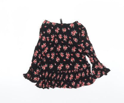 Womens UK Size 10 Divided by H&M Black Basic Button-Up