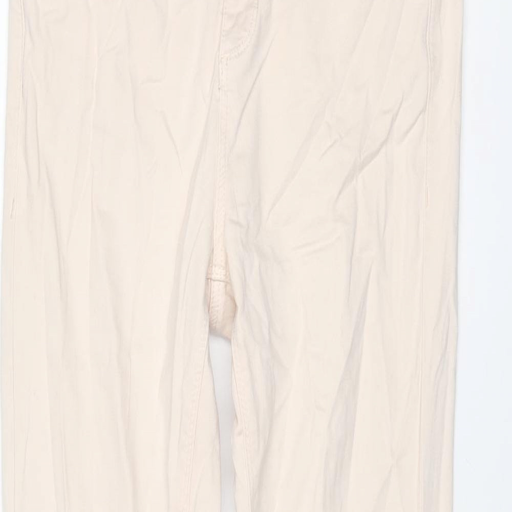 Topshop Womens Pink Cotton Skinny Jeans Size 30 in L30 in Regular Button