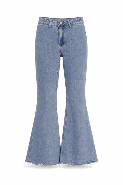 Womens UK Size XS Cider Regular Fit Flared Blue Jeans