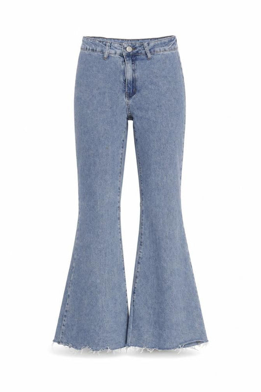 Womens UK Size XS Cider Regular Fit Flared Blue Jeans