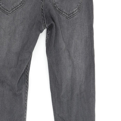 Lee Mens Grey Cotton Skinny Jeans Size 28 in L28 in Regular Zip