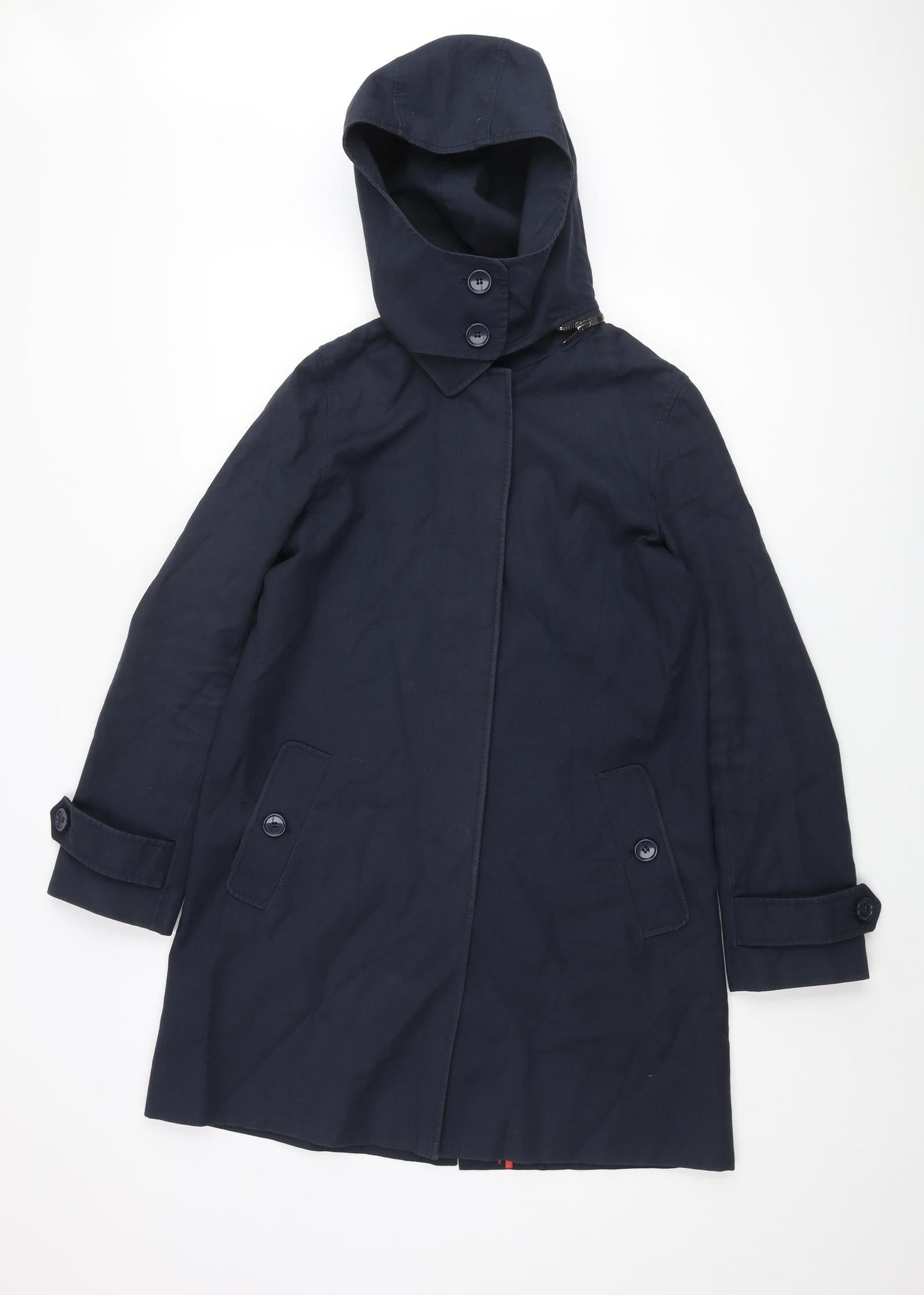 Womens UK Size 10 French Connection Blue Trench Coat