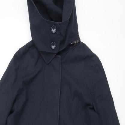 Womens UK Size 10 French Connection Blue Trench Coat